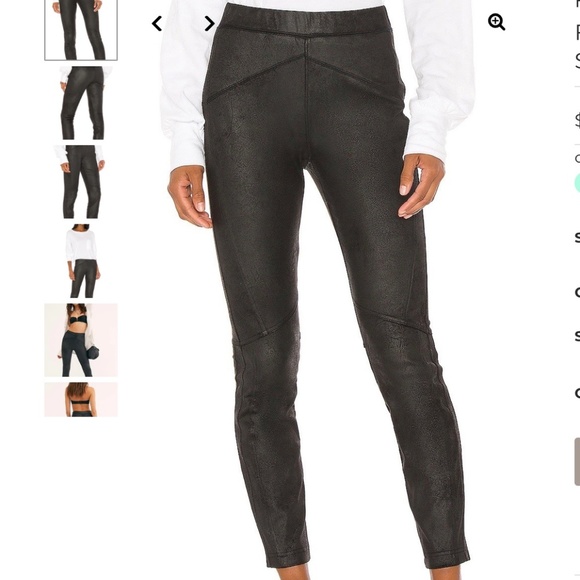 Free People Midnight Suede Vegan Skinny Pants